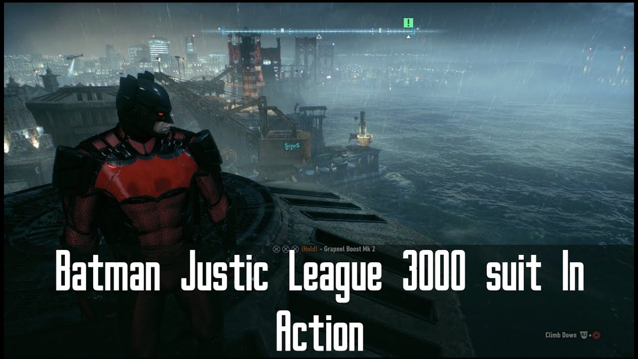 ►Batman Arkham Knight Exclusive New costume In Action Justice League 3000 Skin