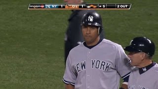 A-Rod singles, the 2,500th hit of his career