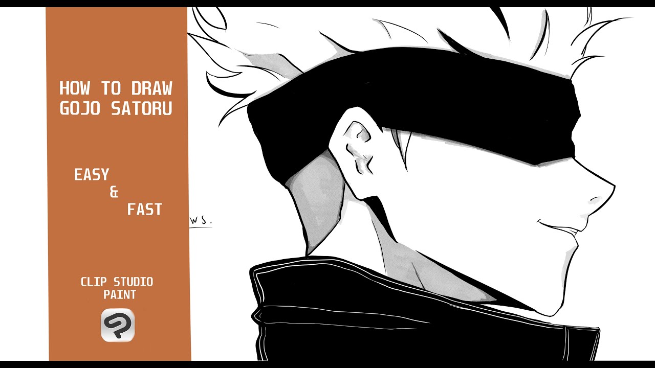 How to draw Gojo Satoru easily - Clip Studio Paint - YouTube
