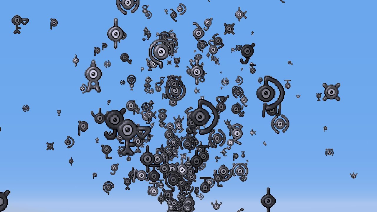 redstone clock Pokémon Particles and Symbols! in Minecraft