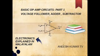 BASIC OPAMP CIRCUITS PART-1|EXPLAINED IN MALAYALAM|ANEESH KUMAR TV|