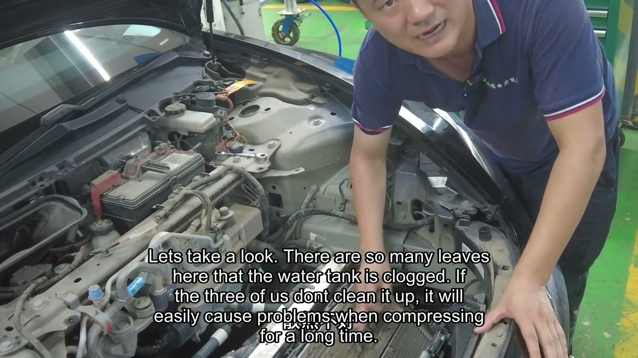 12 w tesla model y maintenance radiator replace motor oil ev repair