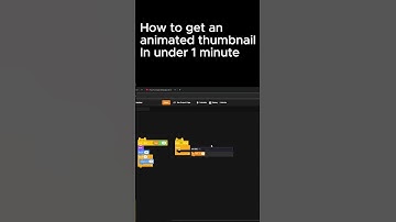 How to make an animated thumbnail in under 1 minute...