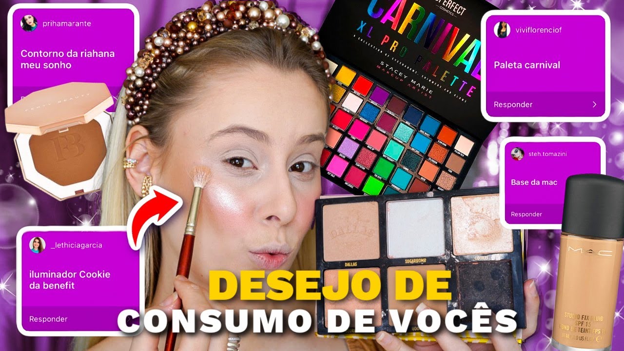 TESTEI as MAQUIAGENS SONHO DE CONSUMO de VOCÊS *o que VALE A PENA?*