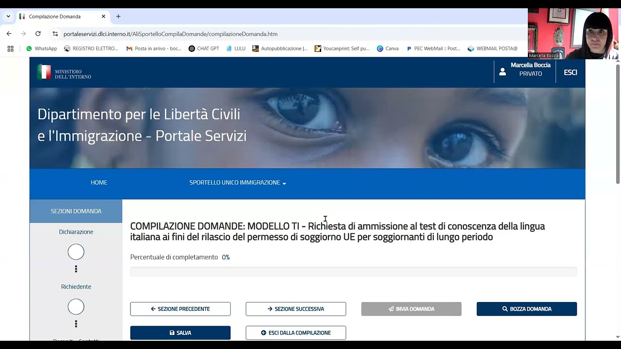 COME FARE LA DOMANDA PER IL TEST A2