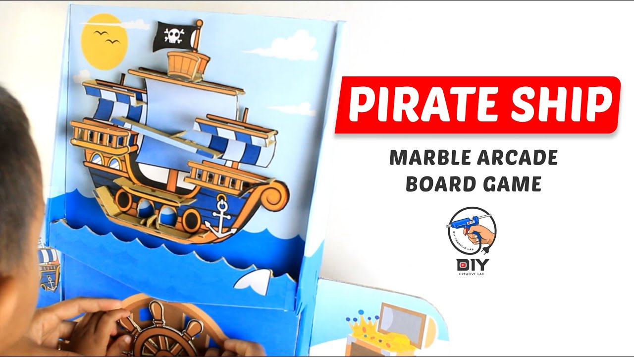 WOW AMAZING !!! DIY PIRATE SHIP Marble Arcade Board Game YouTube