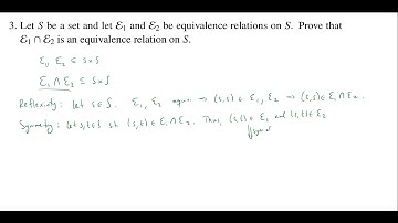 Intersection of Equivalence Relations