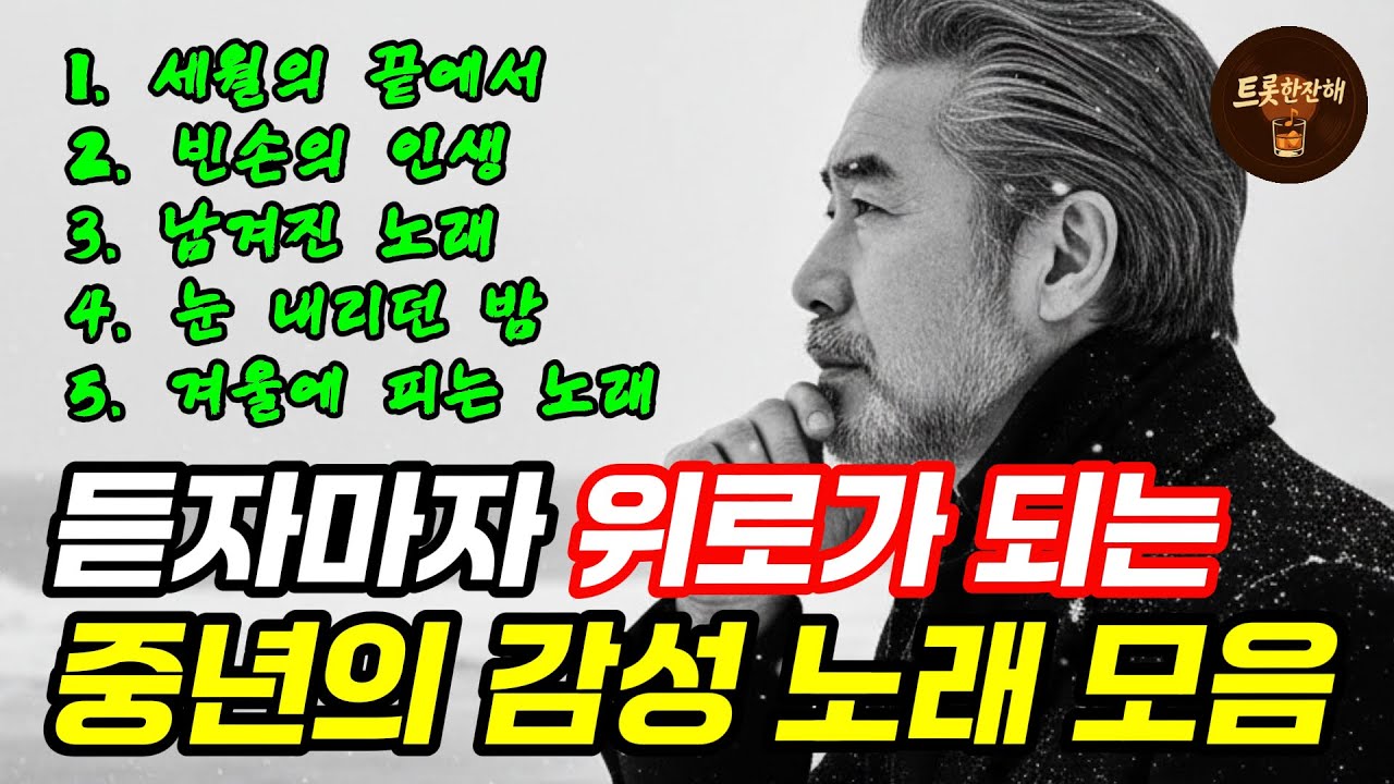 힘든 날 꺼내 듣는 감성 트로트｜중년을 위로하는 겨울 노래 모음