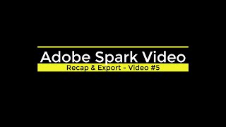 Recap and Export - Video #5