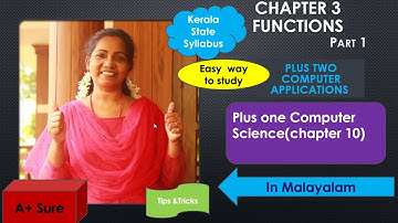 Functions - Part 1 | +2 Computer Application in Malayalam | Tips and Tricks | A+ sure