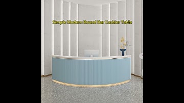 Simple European Creative Multifunctional Reception Desk#Reception Desks#Arc Shaped Reception Desk