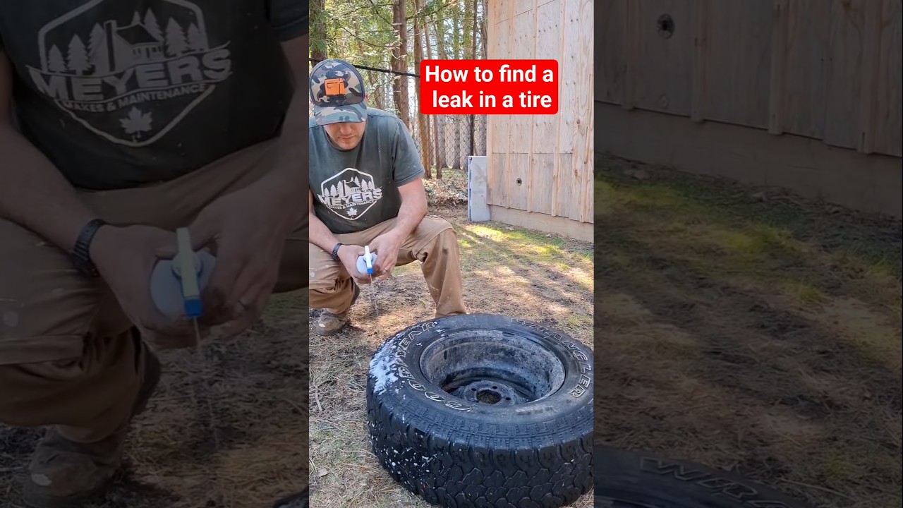 How to find a leak in a tire, using soap & water 