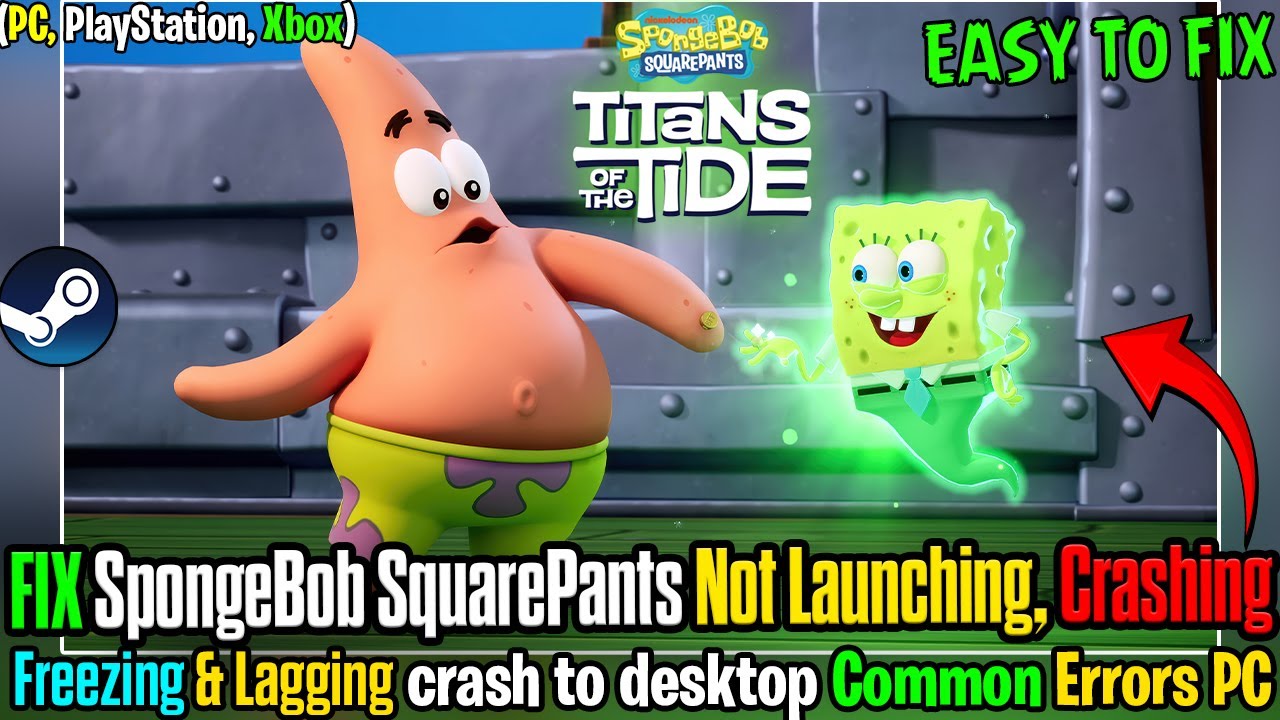 ⚠️ Исправление проблем с черным экраном, зависанием и сбоями в игре SpongeBob Titans of the Tide