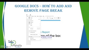 Google Docs - Insert and Remove Page Break