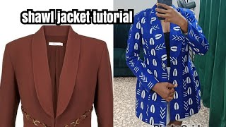 How to cut and sew a shawl / lapel collar blazer / jacket part 1 
