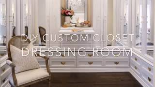 DIY Custom Closet Dressing Room | Classy Glam Living How we turned a HIS and HER closet space to one beautiful custom closet / dressing room. Full blog post http://www.