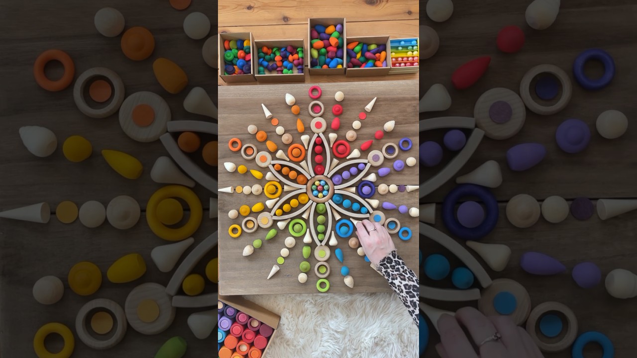 ✨ How to make a mandala using wooden toys ✨