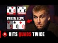 Russian Player Hits DOUBLE QUADS ♠️ PokerStars