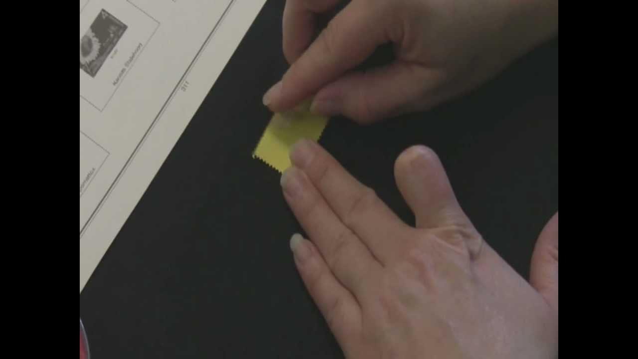 Stamp Collecting How to Hinge a Postage Stamp (Short Version) YouTube
