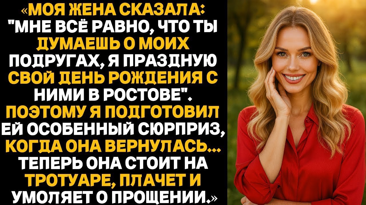 «“Мне всё равно, что ты думаешь о подругах, я еду в Ростов на день рождения”. Но яприготовил сюрприз