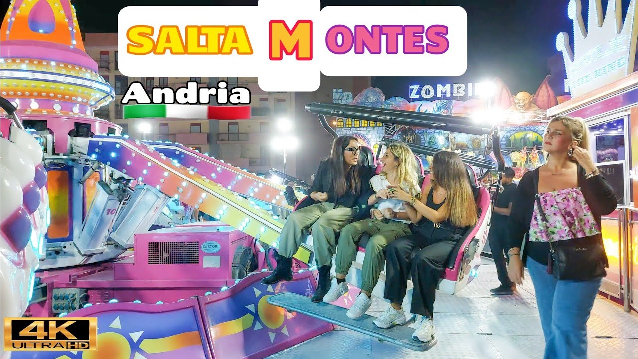 SALTAMONTES Giostre 2023 Andria 🇮🇹 Lunapark 4K