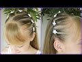 First communion hairstyle 13  upside down pigtails headband  bonita hair do