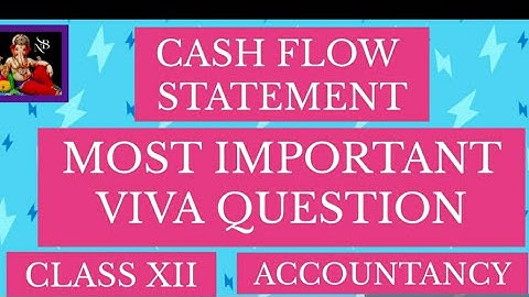 Cash Flow Statement Most Important Viva Questions #Accountancy# class XII (By Neter Bala)
