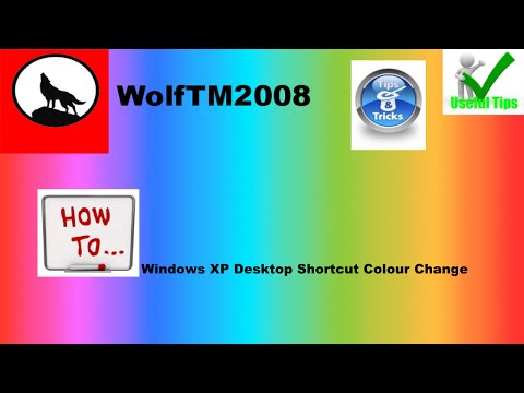 Windows XP Tutorial - How to Change Desktop Shortcut Text Colour