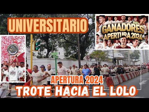 Hinchas de Universitario Celebran Torneo Apertura 2024 Lima Perú - YouTube