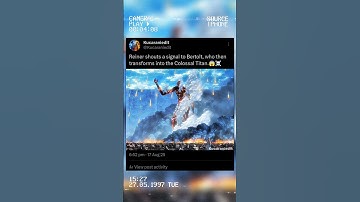 Reiner shouts a signal to Bertolt, who then transforms into the Colossal Titan.😱☠️ #edit #aot #titan