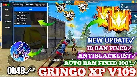 GRINGO XP V109 | OB48 FF HACK | FREE FIRE MOD MENU | GRINGO XP HACK | FF HACK