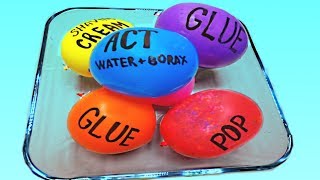 Making Satisfying Slime with Balloons !! Balloon Popping !! ST Slime
