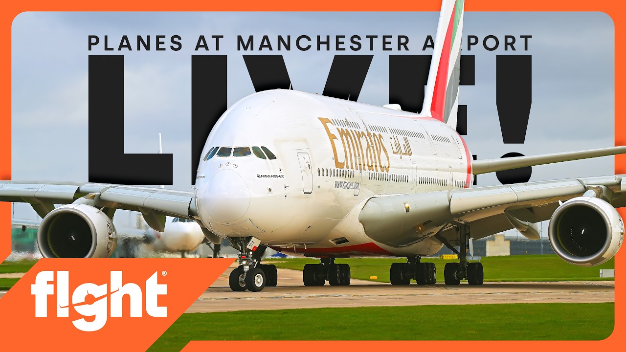 Giant Emirates A380 close-up & Morning Heavy Rush! 🧡 Manchester Airport LIVE