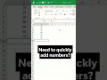 The Fastest Way to Add Numbers in Excel!