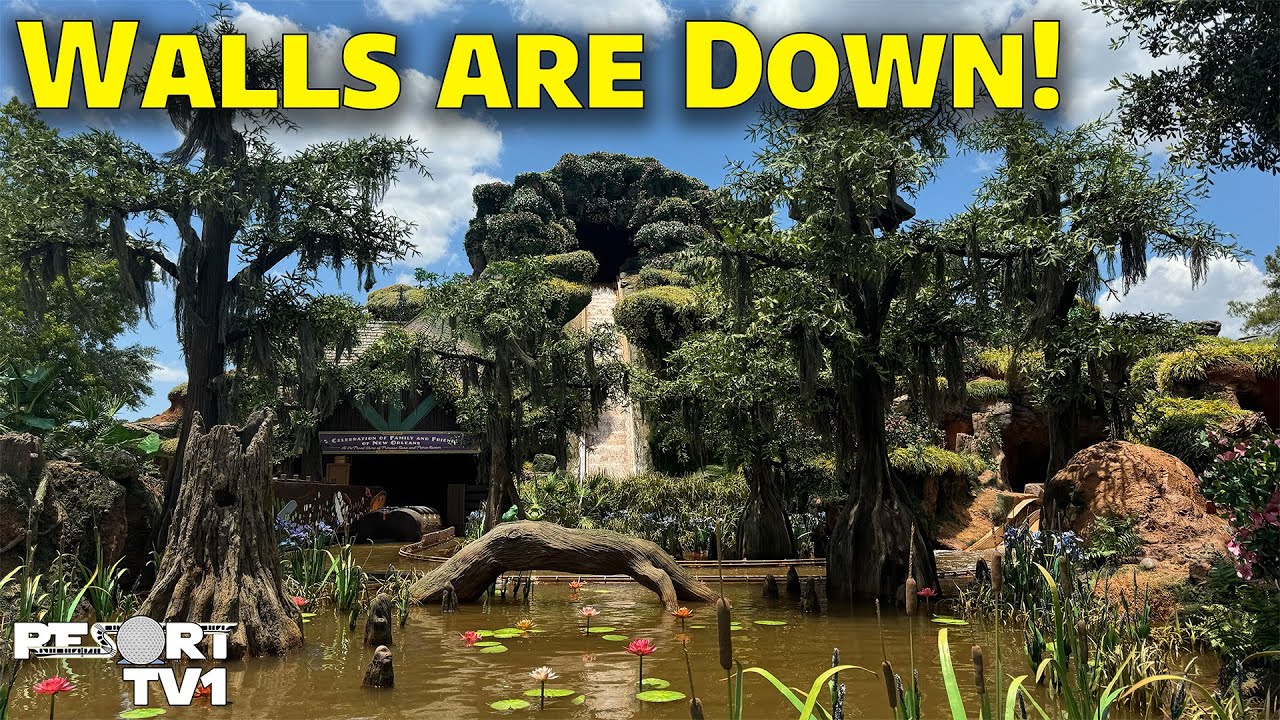 Walls are Down at Tiana’s Bayou Adventure!!