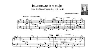 Brahms - Intermezzo in A major, Op. 118 No. 2 (Yevgeny Morozov, piano) / Yale Sprague Hall [Score]