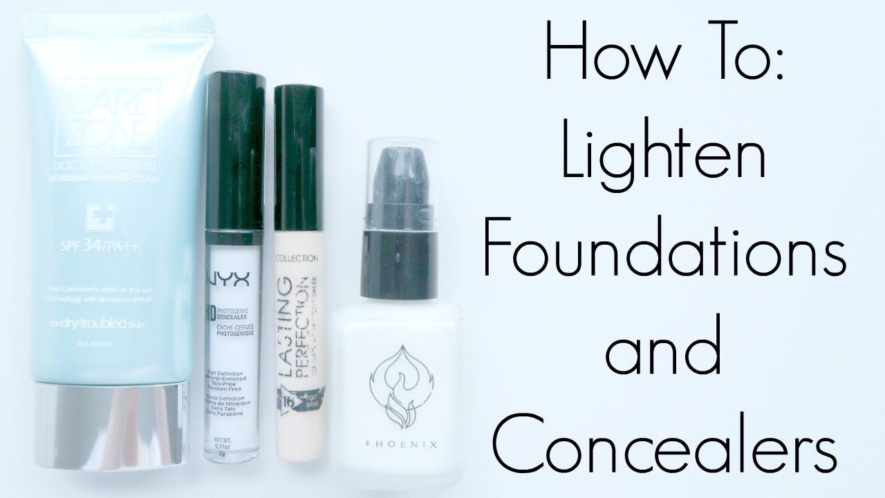 HOW TO LIGHTEN ANY FOUNDATION or CONCEALER // WHITE FOUNDATION MIXERS 101 