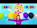 Ceylin-H & Skye - Finger Family Colors Song - Learn Colors with Balloons Nursery Rhymes & Kids Songs