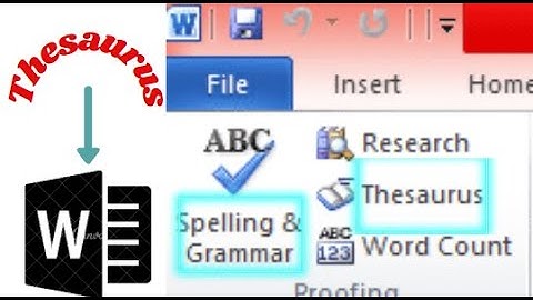 MS Word - Most Beautiful Option Thesaurus & Spelling Correction