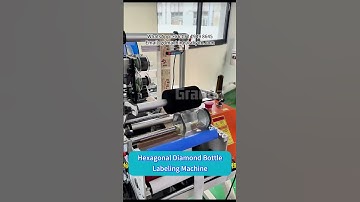 How to label hexagonal bottles? semi automatic labeling machine #labelingmachine #machine