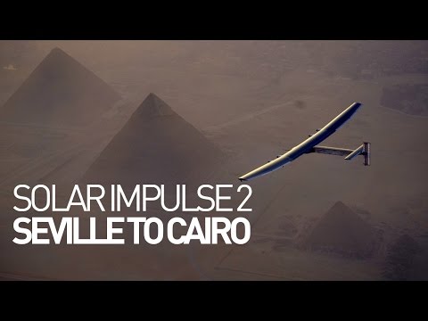 Solar Impulse Airplane - Leg 16 - Flight Seville to Cairo