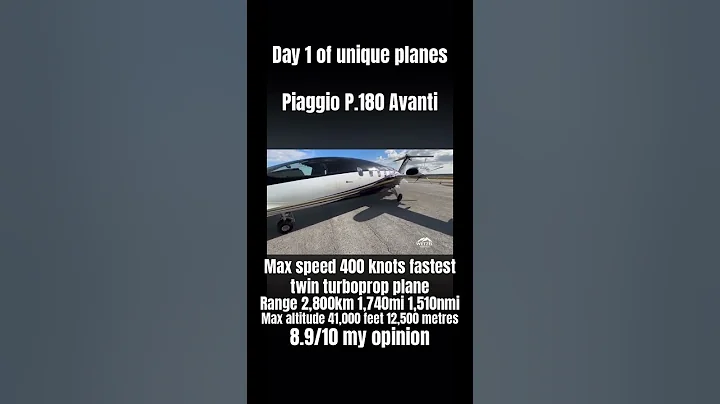 Day 1 of unique planes day 1 piaggio P.180 #airbus #aviation #boieng #planes #pilot #piaggio #short