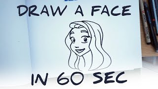 Here is how to draw a face like disney girl in 60 seconds, i hope
you'll this short tutorial ;) #face #drawing #cartoon