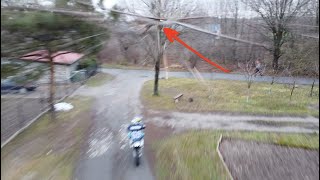 Mavic Mini crash - uderzenie w drzewo i złamane ramie.