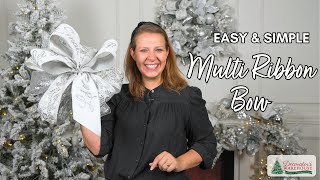 Easy Bow Tutorial With Christmas Tree Ribbon