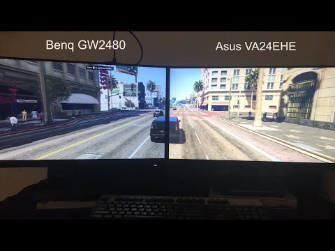 Asus VA24EHE vs BenQ GW2480 Gaming Test - GTA 5