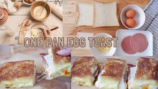 RESEP EGG TOAST ALA KOREAN STREET FOOD MUDAH &amp; PRAKTIS I One Pan Egg Toast (5 Menit Jadi!)