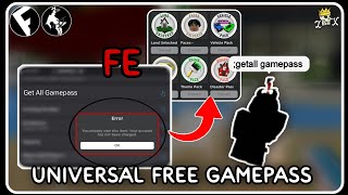 Universal Free Gamepasses Scripts