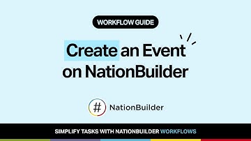 Workflow guide: Create an Event on NationBuilder