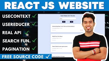 React JS Website Tutorial with Search & Pagination in Hindi | Free Source Code